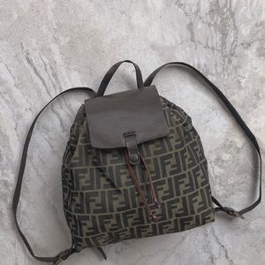 Vintage Fendi Drawstring Backpack